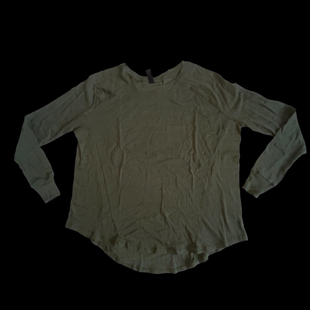 COTTON ON Womens Active Rib Long Sleeve Dark Brown